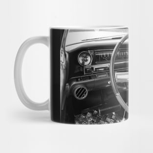 1961 cadillac - de ville, cockpit detail Mug